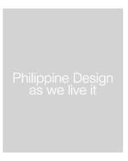 Philippine Design as we live it